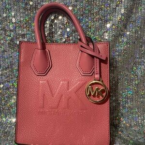 Michael Kors Rose Mini Bag with Gold Accent